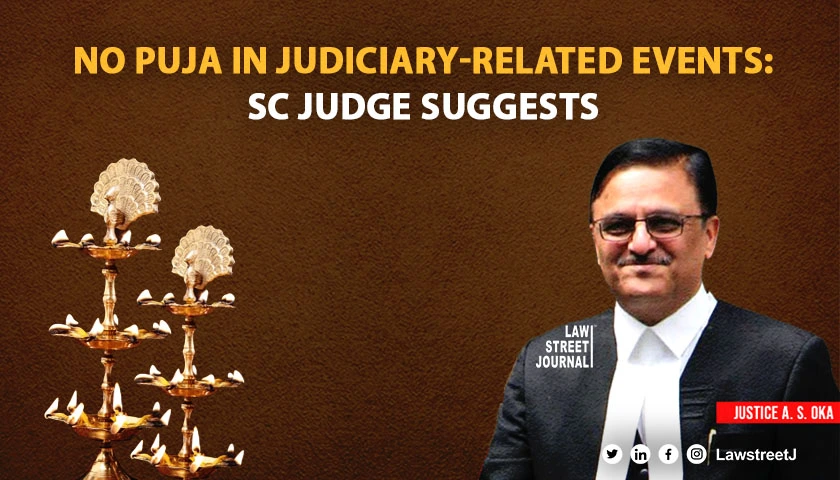 Stop doing puja lamp lighting instead bow to the Preamble in judiciary related events says Supreme Court Judge