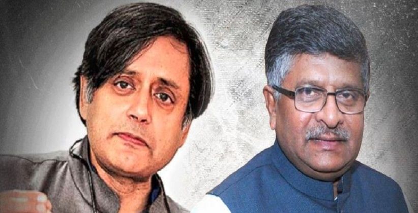 Shashi Tharoor Sends Legal Notice To Law Minister Ravi Shankar Prasad