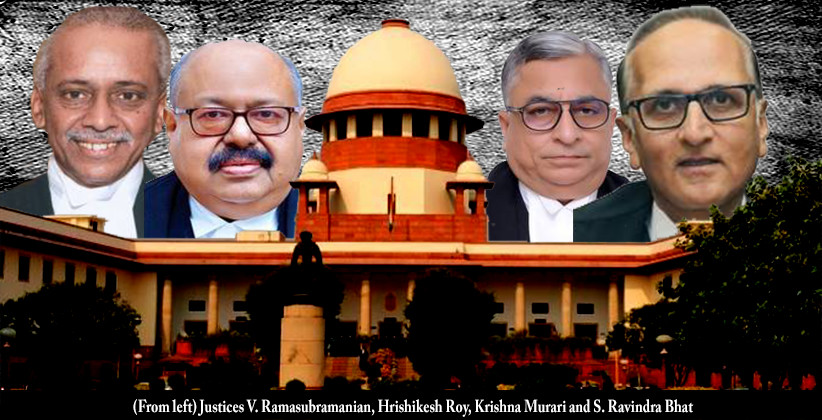 Centre Notifies Appointment Of Justices Ramasubramanian, Krishna Murari, Ravindra Bhat, Hrishikesh Roy As Supreme Court Judges [Read Notification]