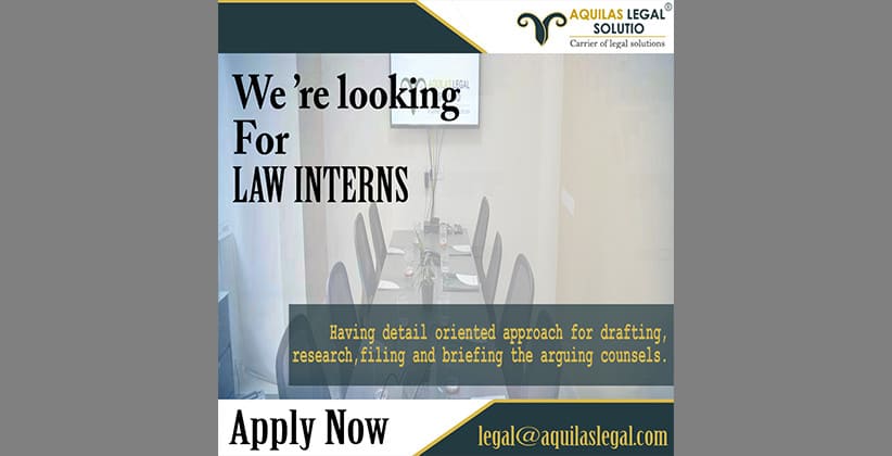 Internship opportunity @ Aquilas Legal Solutio, Delhi