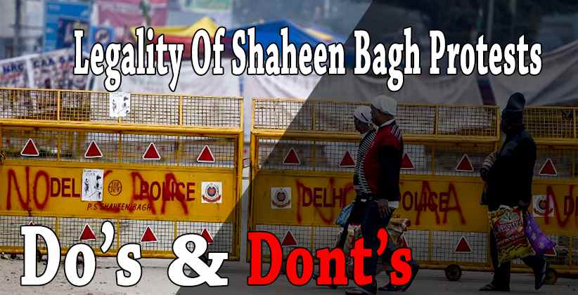 Legality Of Shaheen Bagh Protests