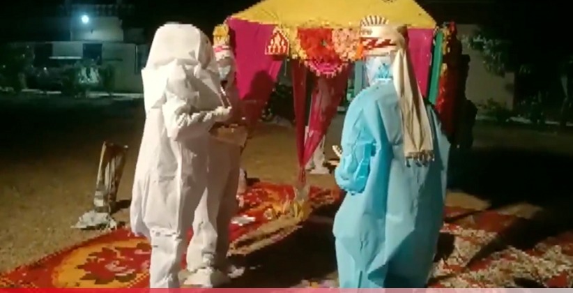 Rajasthan Couple Ties Knot in PPE Kits after Bride Tests COVID-19 Positive