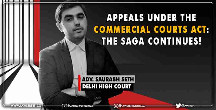 Appeals under the Commercial Courts Act