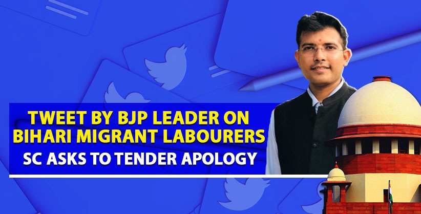 Tweet by Prashant Umrao on Biharis in Tamil Nadu: SC asks UP BJP spokesperson- advocate to tender apology