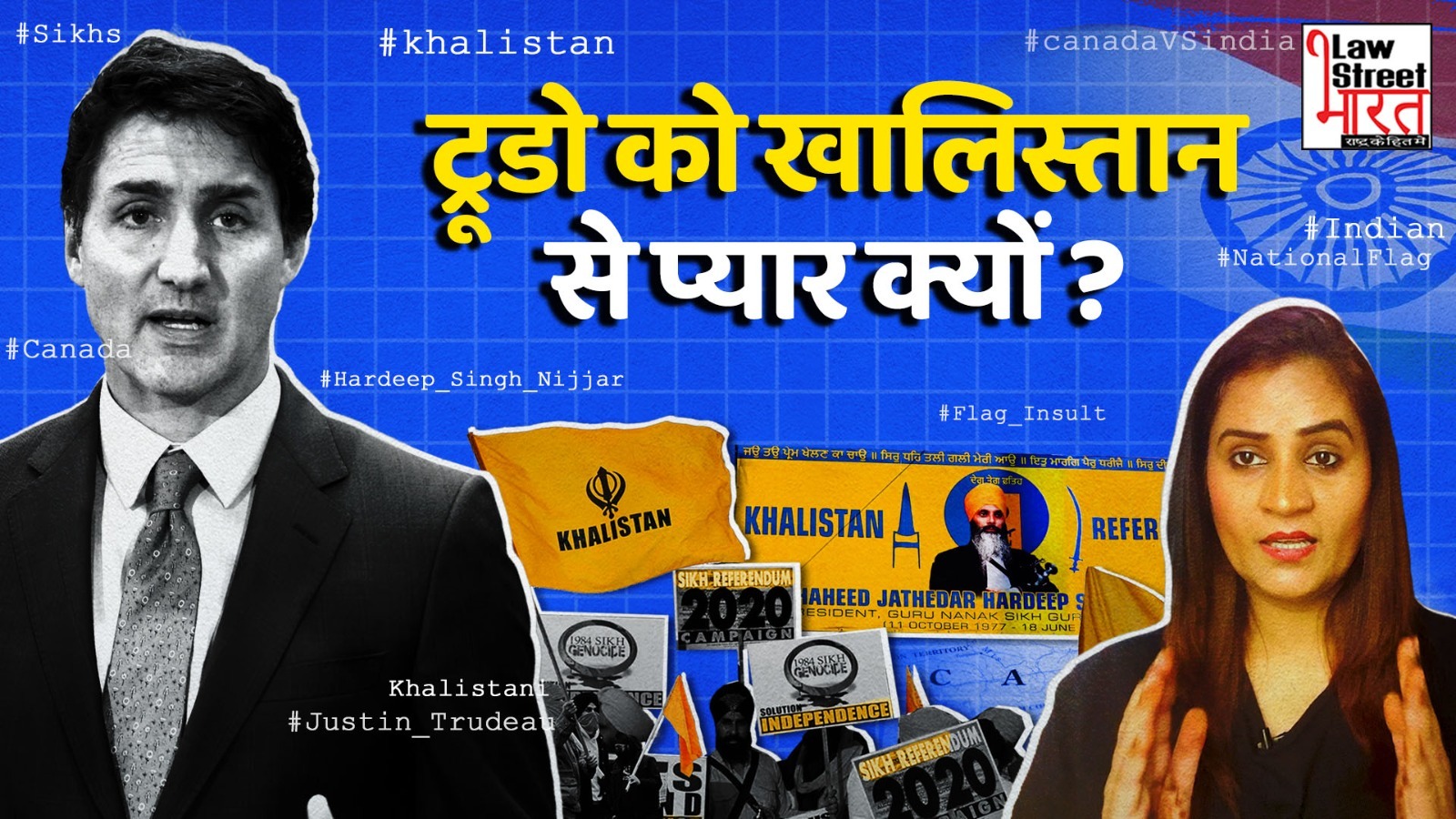 Pro-Khalistani protesters in Canada thank Trudeau for standing with Khalistan, hit PM Modis cutout with shoe
