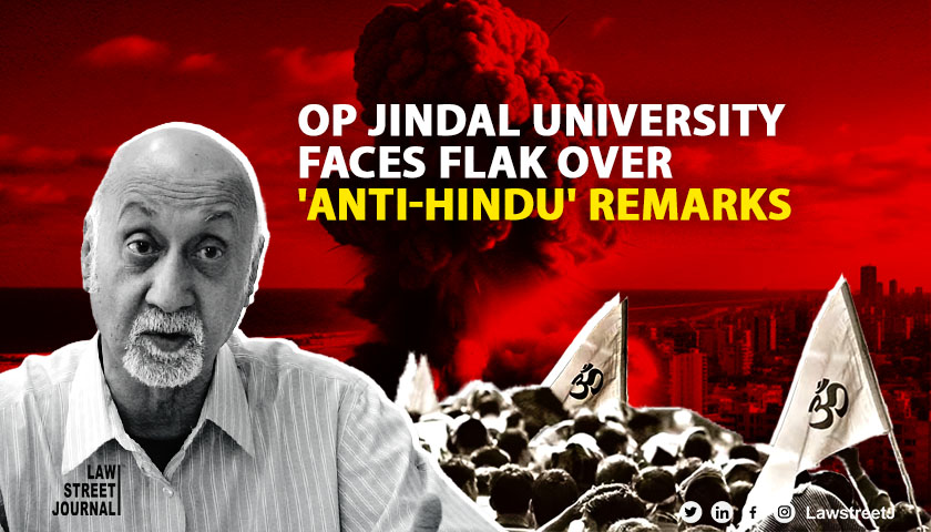 Row erupts over Anti-Hindu remarks during lecture at OP Jindal Global University on Israel-Hamas conflict