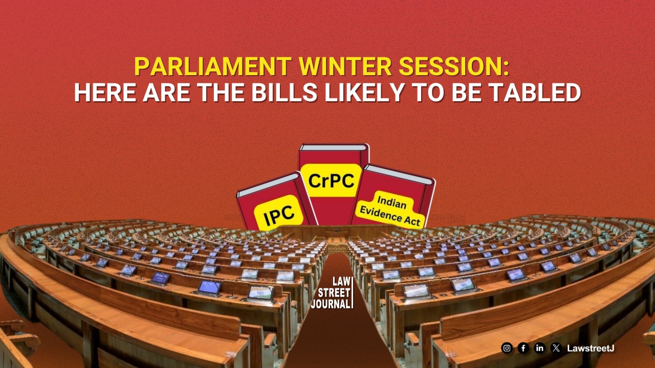 Parliament Winter session Bills which seek to replace IPC CrPC and Evidence Act likely to be tabled 