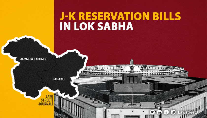 Parliament Winter Session J K Reservation Bill J K Reorganisation Bill moved in Lok Sabha