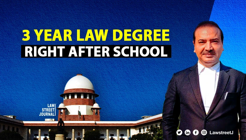 PIL filed by Ashwini Kumar Upadhyay in SC for yr Bachelor of Law degree after Class
