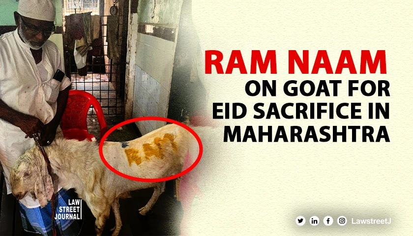 Miscreants scribble Ram on goat headed for Bakri Eid sacrifice Gau Gyan Foundation demands action