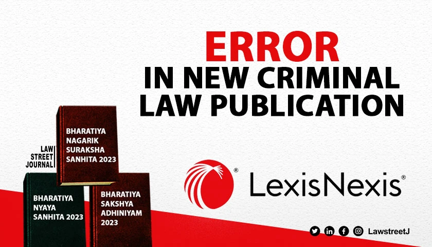 Jharkhand HC takes suo moto action against Universal LexisNexis for error in New Criminal Law Publication