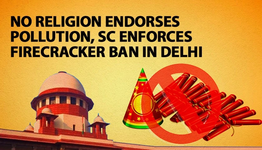 No religion encourages any activity which creates pollution SC on firecrackers bursting amid severe air pollution