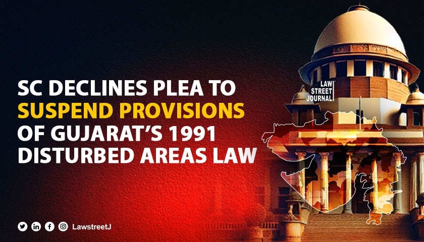 SC rejects plea to suspend certain provisions of a 1991 state law over properties in disturbed areas