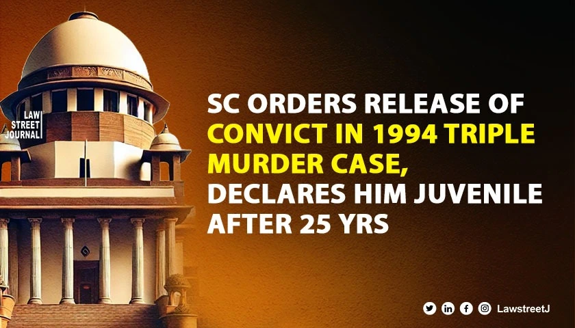 After 25 yrs in jail in 1994 triple murder case SC finds convict as juvenile orders release