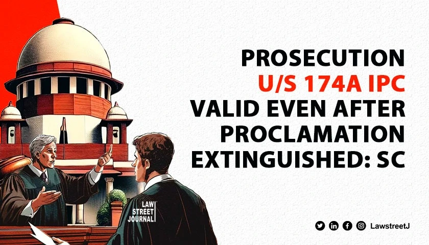Man can be prosecuted even after proclamation extinguished SC