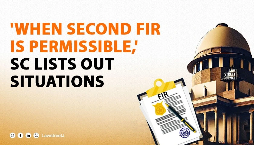 When second FIR is permissible SC lists out situations