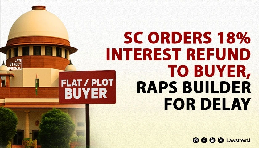 No law that interest charged by developer for default cant be awarded to flat or plot buyer SC