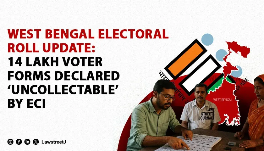Nearly 14 Lakh Voter Forms in West Bengal Flagged Uncollectable Amid Special Electoral Roll Revision