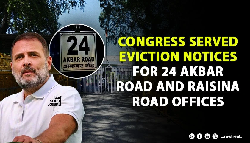 Congress Asked to Vacate 24 Akbar Road HQ, Raisina Road Office by March 28; Eviction Notices Issued