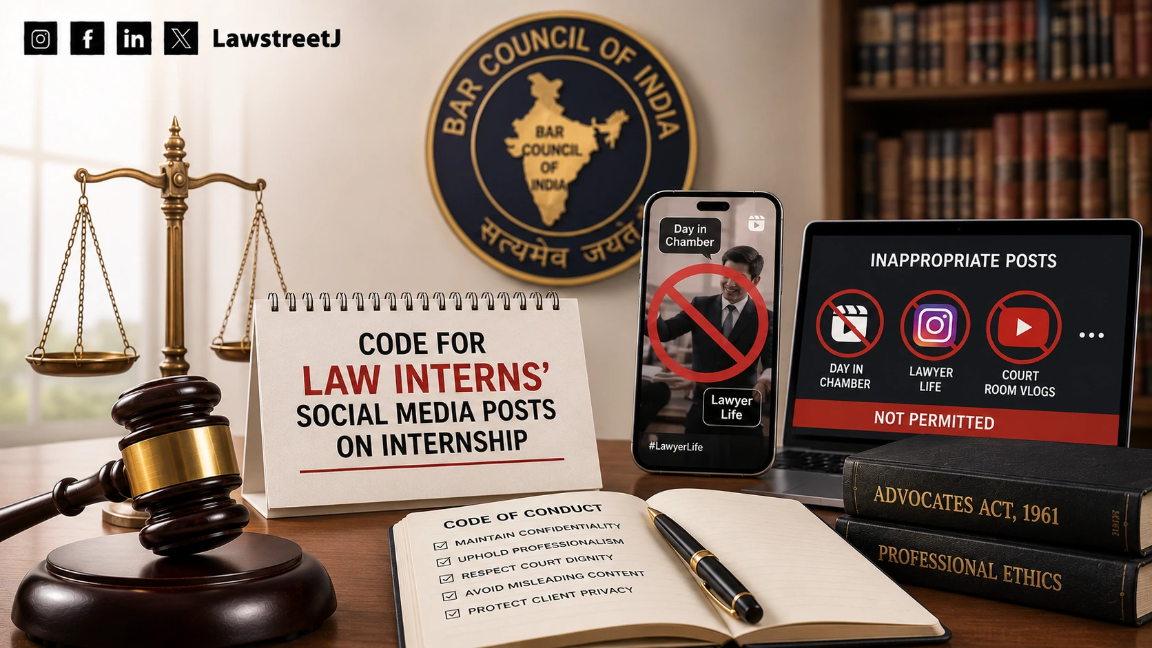 Bar Council of India Releases Social Media Guidelines for Advocates Law Students and Interns