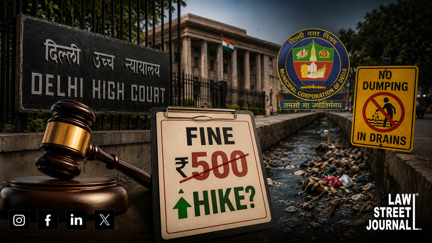 delhi-hc-asks-mcd-to-hike-500-fine-for-dumping-garbage-in-drains
