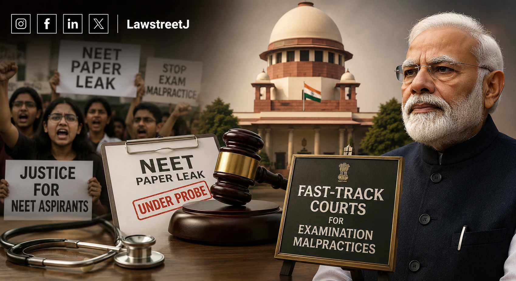 PM Modi Announces Fast-Track Courts to Adjudicate Paper Leak Offences