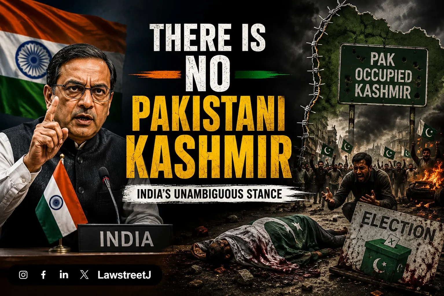 "There Is No Pakistani Kashmir": India Rebukes NYT as 30 Die in POK Election Crackdown
