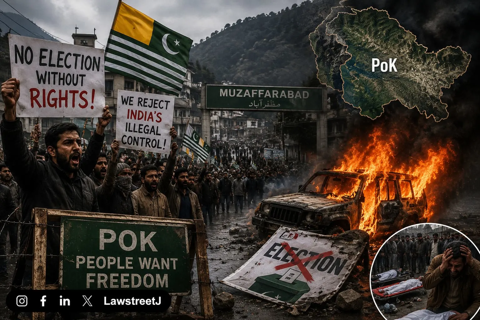 PoK Protests Escalate After Talks Collapse, Election Violence Leaves Several Dead