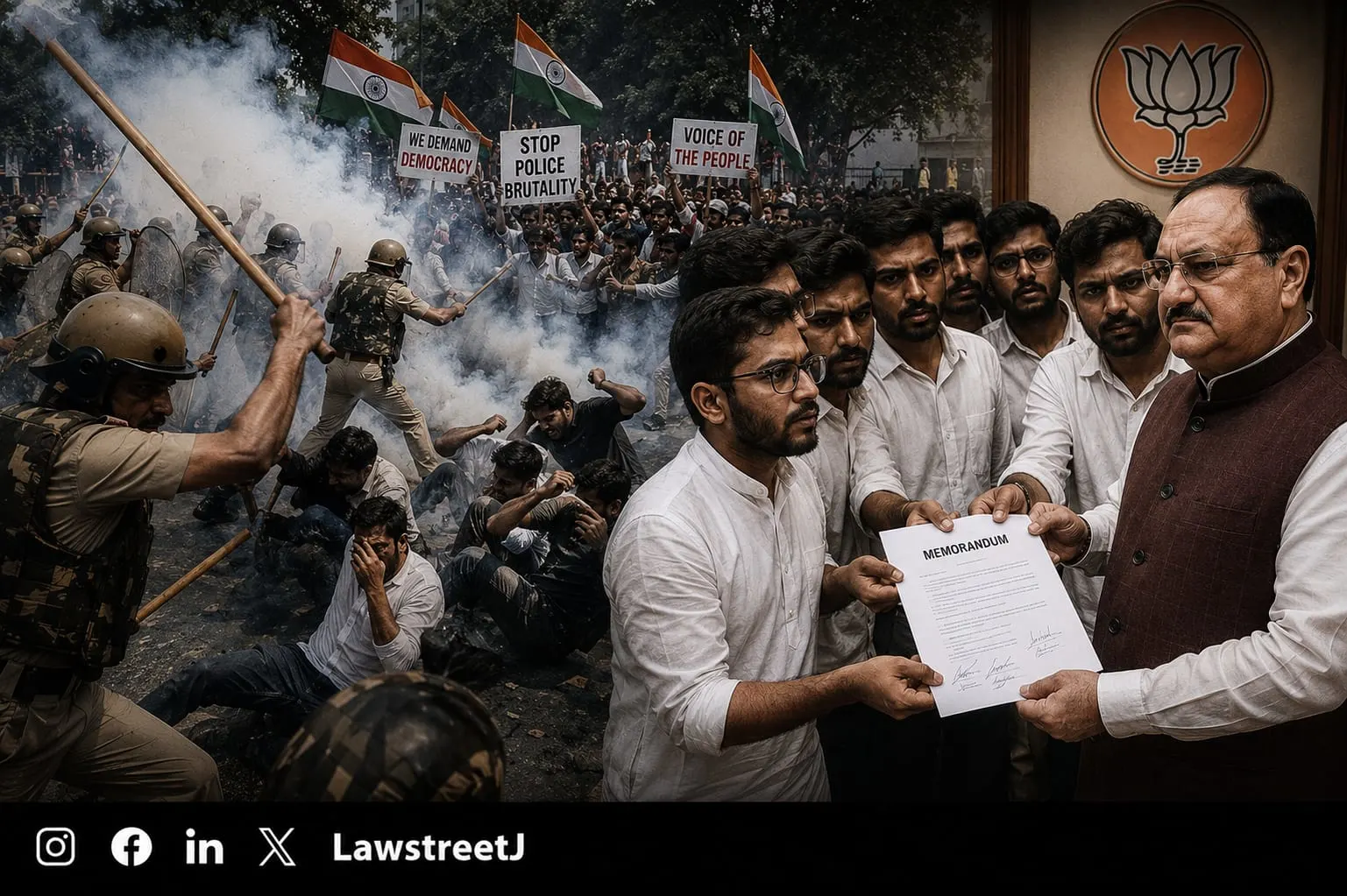Tear Gas, Lathi Charges, and a Memorandum to JP Nadda