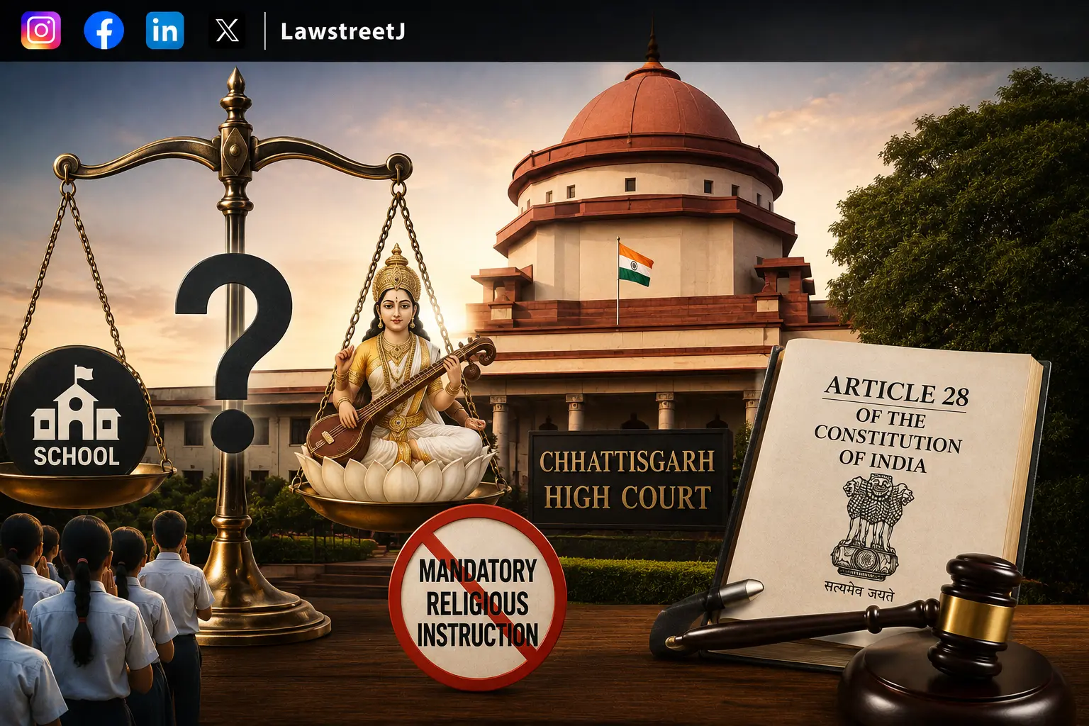 Chhattisgarh HC Refuses To Stay Circular Mandating Saraswati Vandana, Gayatri Mantra In State Schools, Dismisses Plea As Premature