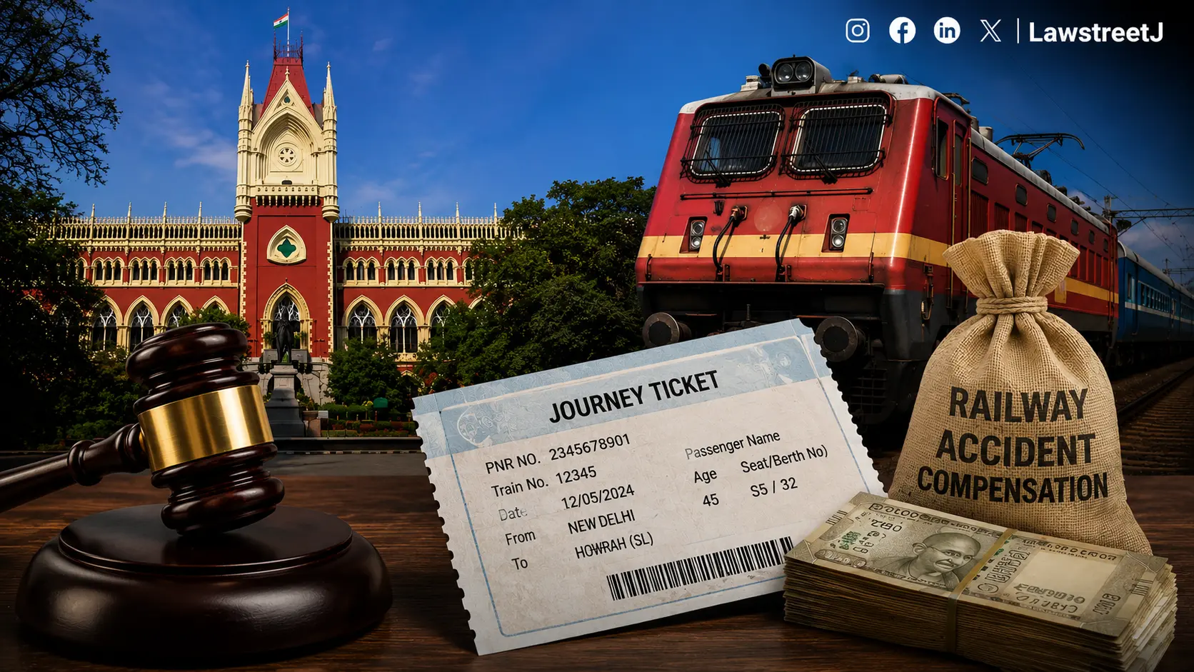 Calcutta HC Awards 8 Lakh to Railway Accident Victims Family Despite Ticket Dispute