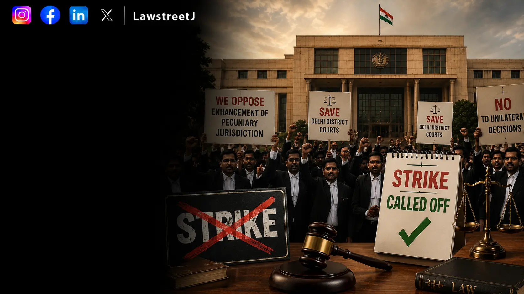 dhcba-calls-off-strike-after-talks-with-law-minister-and-delhi-high-court-chief-justice