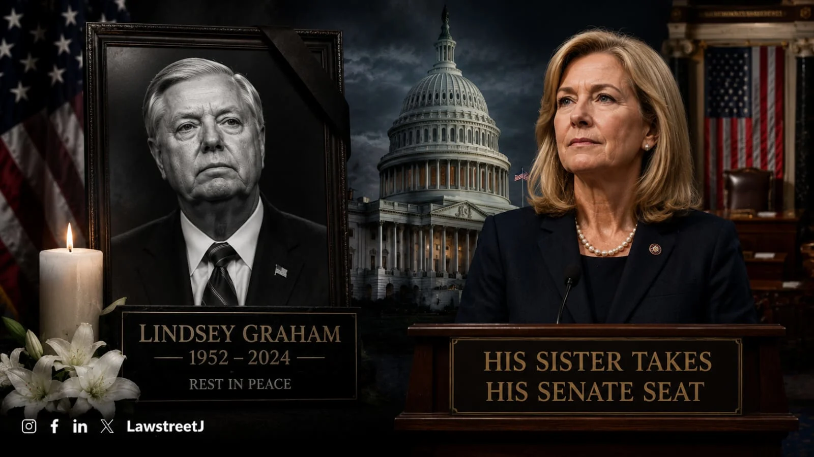 Lindsey Graham Is Dead at 71, His Sister Takes His Senate Seat