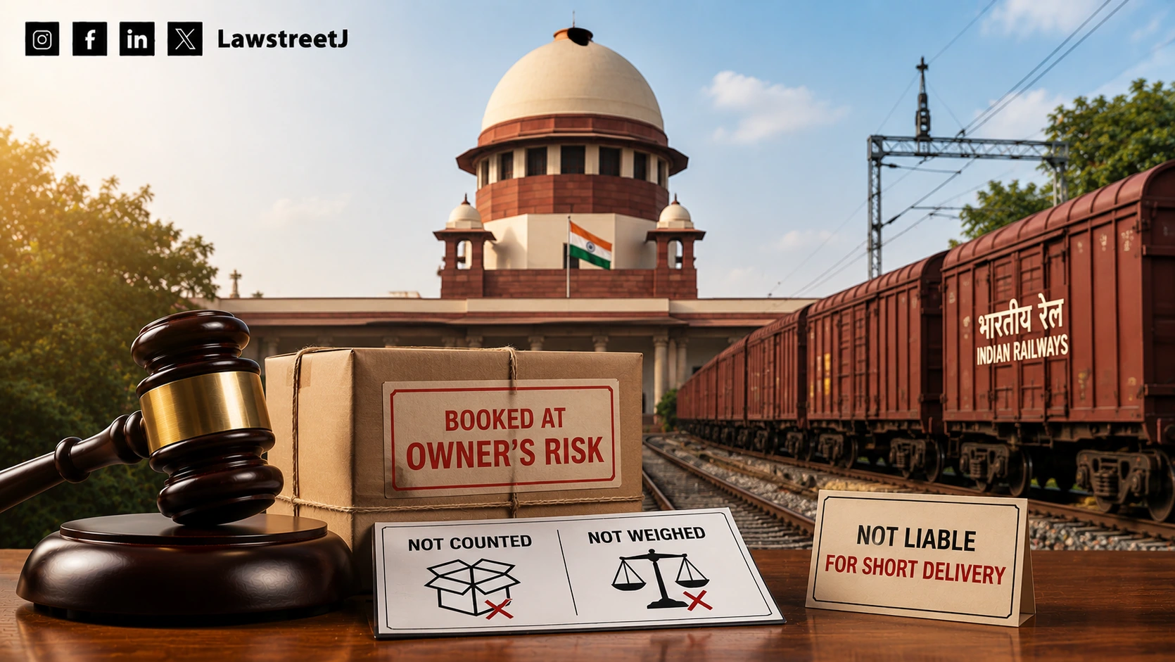 Railways Not Liable for Short Delivery Of Owners Risk Consignment Absent Proof of Negligence Supreme Court
