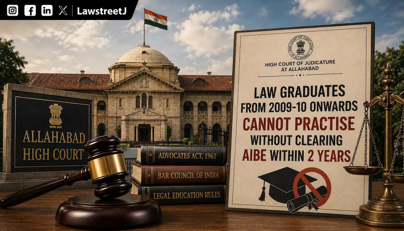 Law Graduates From 2009-10 Onwards Cannot Practise Without Clearing AIBE Within 2 Years: Allahabad HC