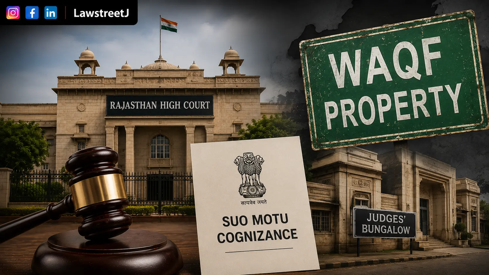 Judges Bungalows Marked as Waqf Rajasthan HC Takes Suo Motu Cognizance