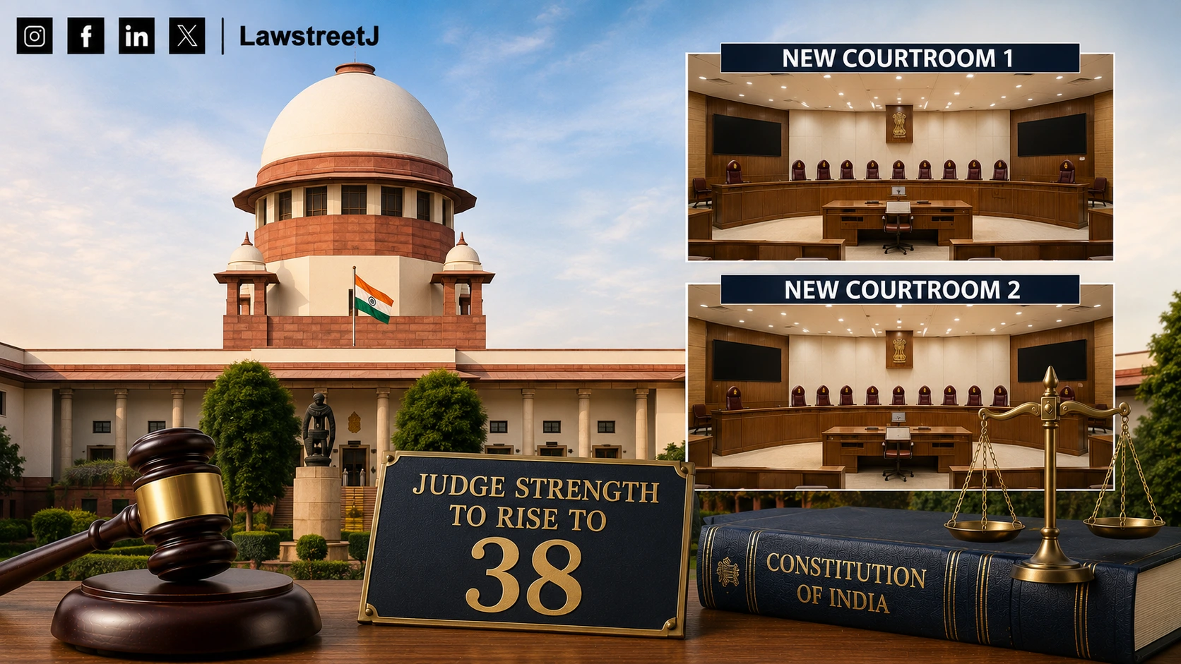 Supreme Court Adds Two New Courtrooms as Judge Strength Set to Rise to 38