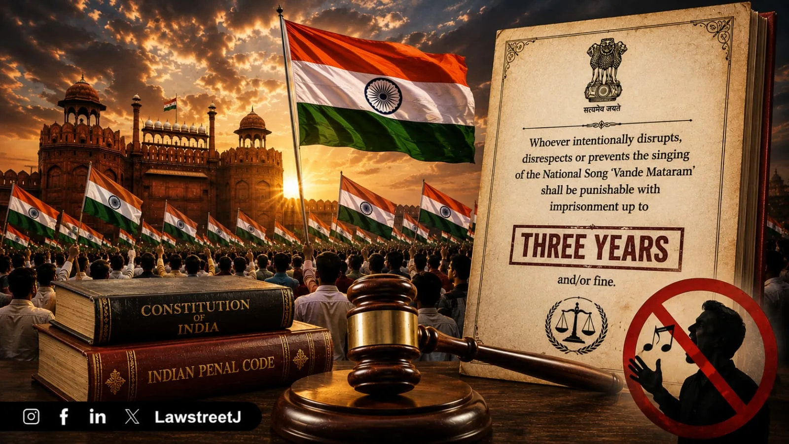 Vande Mataram Gets Force of Law: Disrupting National Song Now Carries Three-Year Prison Term