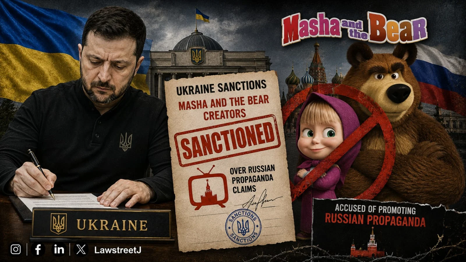 Ukraine Sanctions Masha and the Bear Creators Over Russian Propaganda Claims