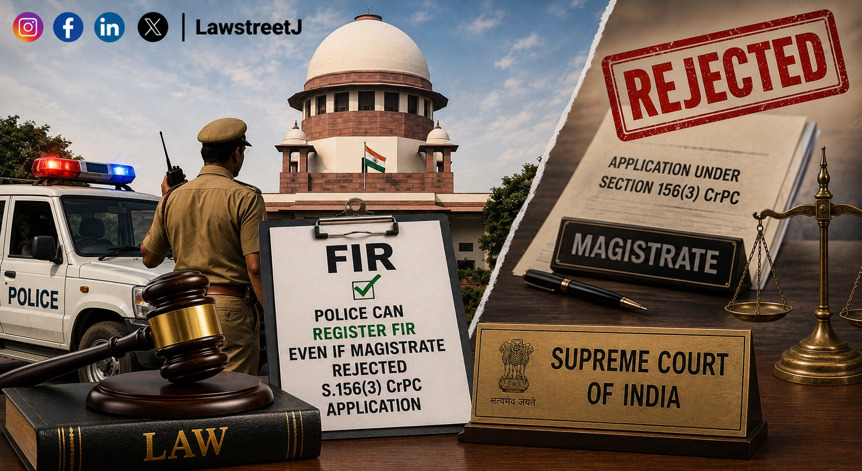 FIR Can Be Registered Even After Magistrate Rejects Section 156(3) CRPC Application: SC [Read Judgment]