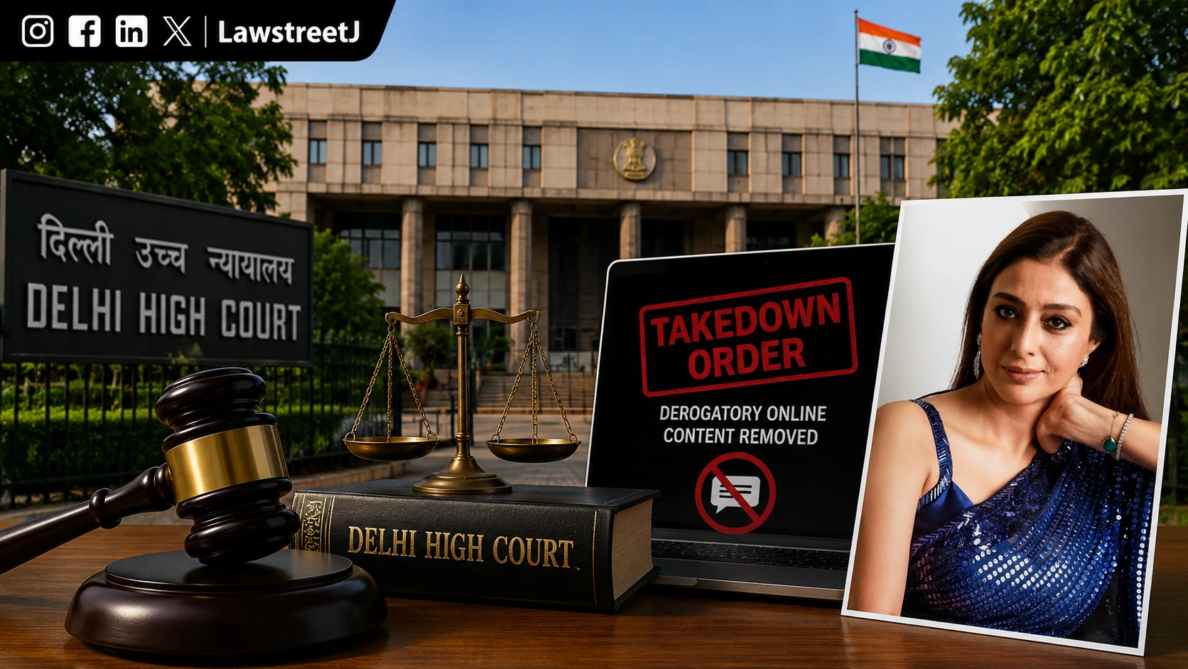 Delhi HC Protects Tabu's Personality Rights, Orders Takedown of AI Deepfakes [Read Order]