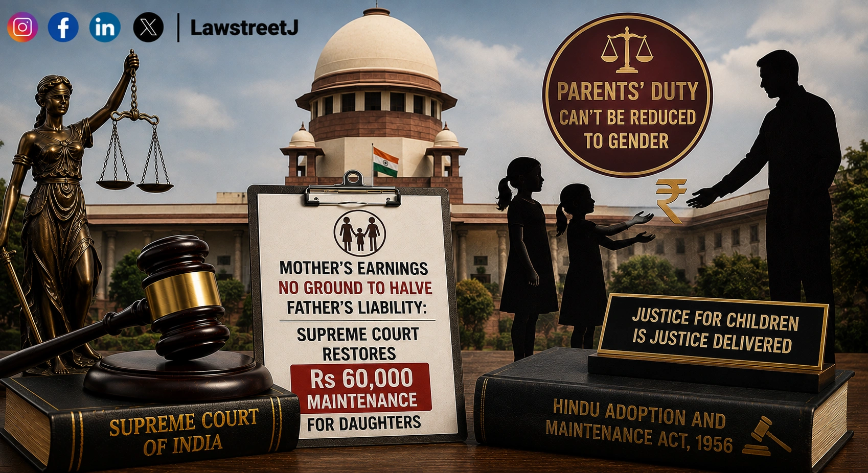 Even If Wife Earns Fathers Liability To Maintain Children Cannot Be Halved Supreme Court