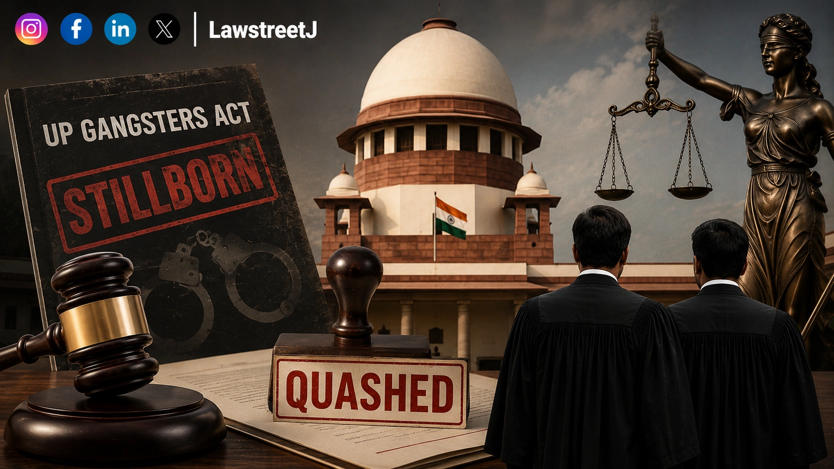 SC Declares U.P. Gangsters Act “Stillborn”, Quashes Proceedings Against Two Advocates