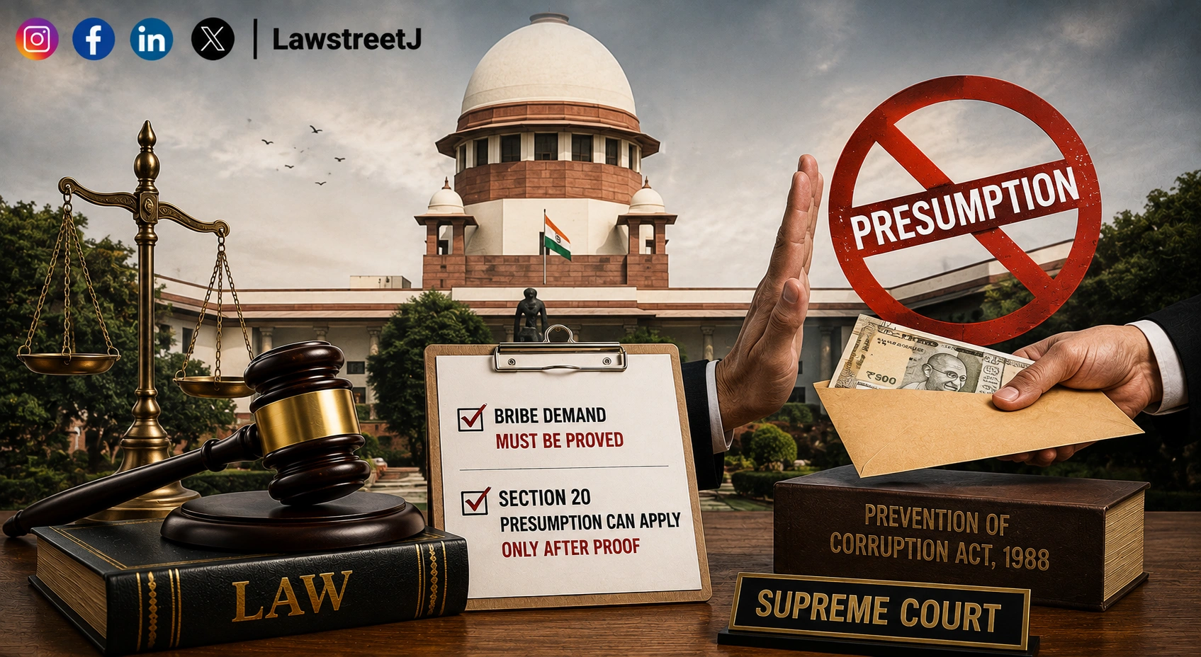 Bribe Demand Must Be Proved Before Section 20 Presumption Can Apply : SC [Read Judgment]