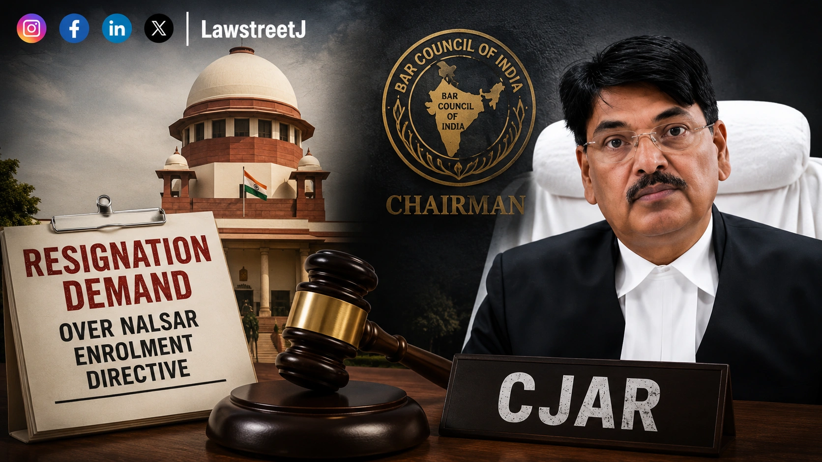 cjar-demands-bci-chairman-manan-kumar-mishras-resignation-over-nalsar-enrolment-directive