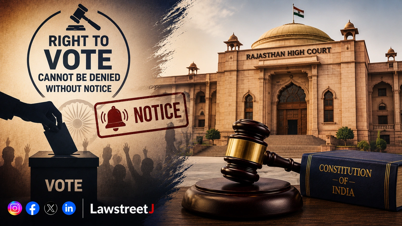 Right To Vote Cannot Be Denied Without Notice: Rajasthan HC