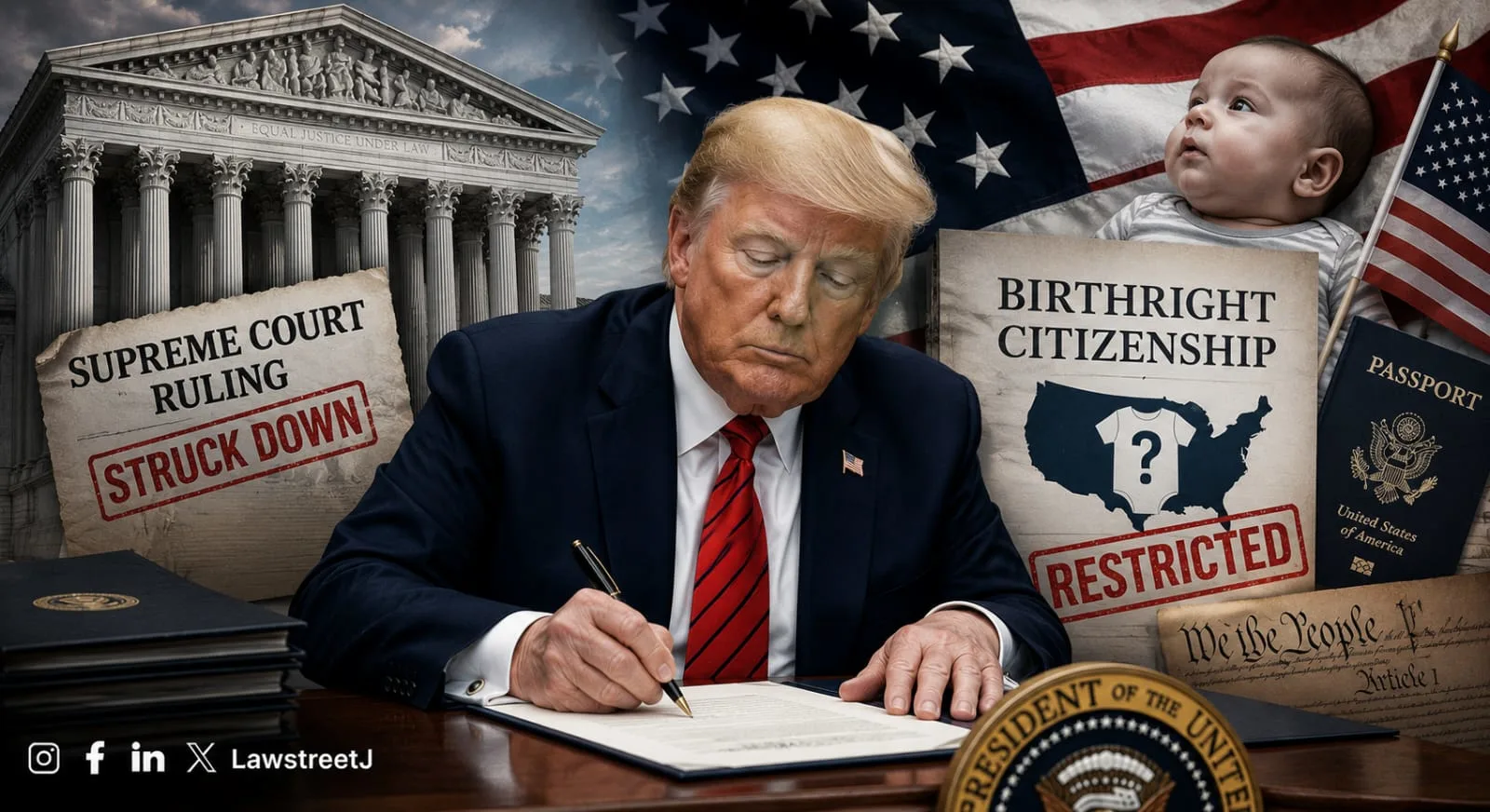 Trump Signs New Orders Against Birthright Citizenship