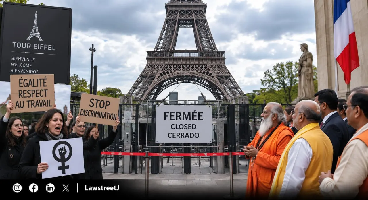 Eiffel Tower Shuts Down After Staff Strike Over Sidelining of Female Employees During Hindu Delegation's Visit
