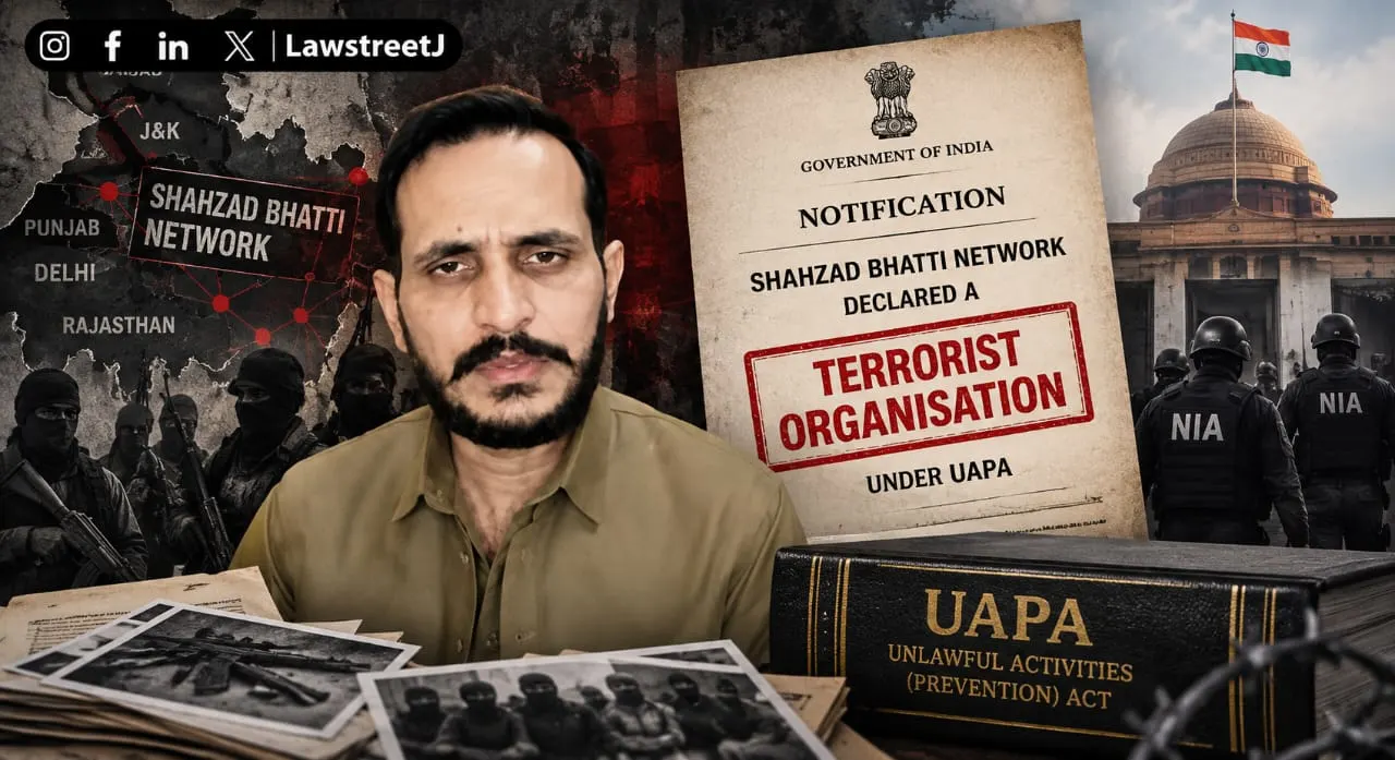 Centre Declares Shahzad Bhatti Network a Terrorist Organisation Under UAPA