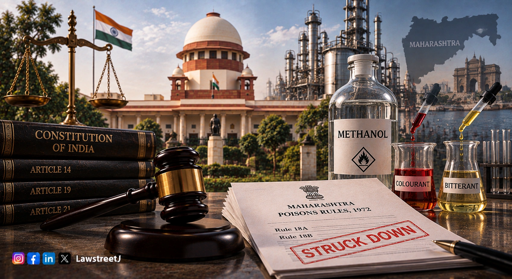 Supreme Court Strikes Down Maharashtra Rules Mandating Bitterant Colourant In Methanol